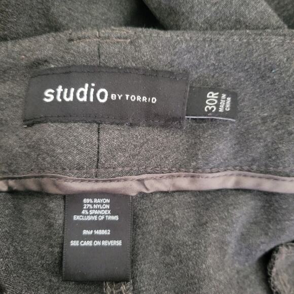 Size 30R Torrid Studio gray dressy work slacks, excellent condition - Picture 7 of 7